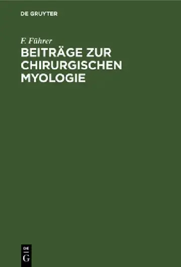 Cover of Beiträge Zur Chirurgischen Myologie