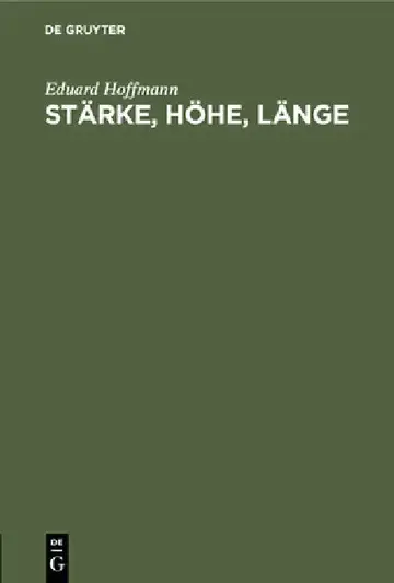 Cover of Stärke, Höhe, Länge