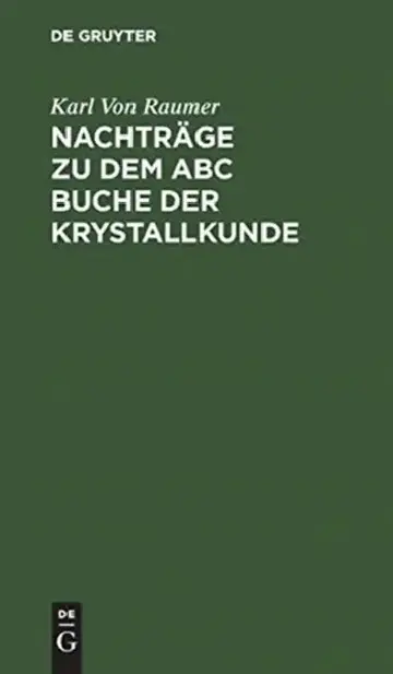 Cover of Nachträge Zu Dem ABC Buche Der Krystallkunde