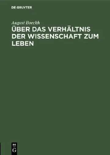 Cover of Über Das Verhältnis Der Wissenschaft Zum Leben