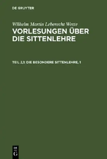 Cover of Die besondere Sittenlehre, 1