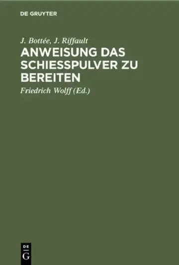 Cover of Anweisung Das Schießpulver Zu Bereiten