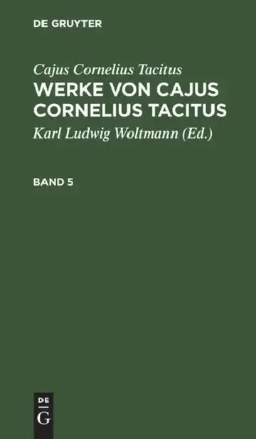 Cover of Werke von Cajus Cornelius Tacitus
