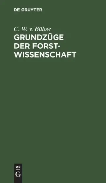 Cover of Grundzüge Der Forstwissenschaft