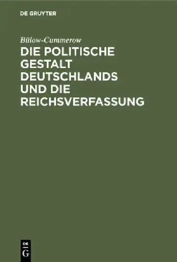 Cover of Die Politische Gestalt Deutschlands Und Die Reichsverfassung