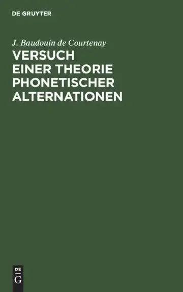 Cover of Versuch Einer Theorie Phonetischer Alternationen