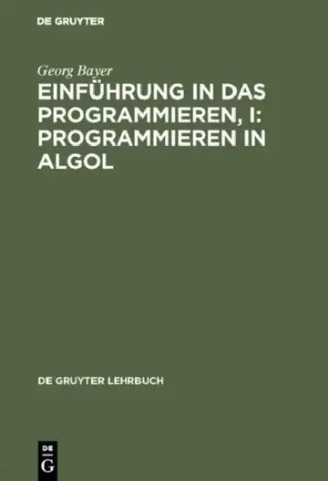 Cover of Einführung in das Programmieren, I