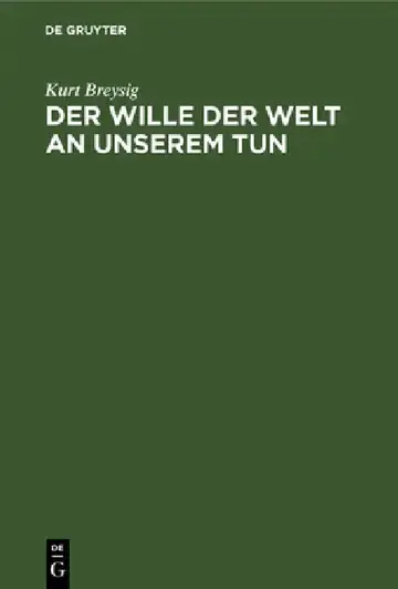 Cover of Der Wille Der Welt an Unserem Tun