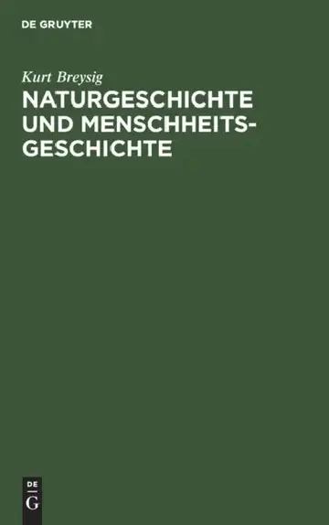 Cover of Naturgeschichte und Menschheitsgeschichte
