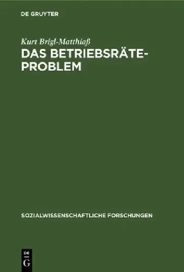 Cover of Das Betriebsräteproblem