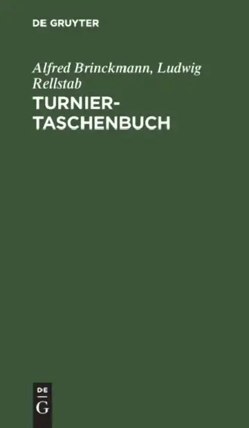 Cover of Turnier-Taschenbuch