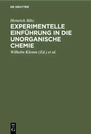 Cover of Experimentelle Einführung in Die Unorganische Chemie