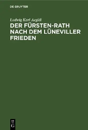 Cover of Der Fürsten-Rath Nach Dem Lüneviller Frieden