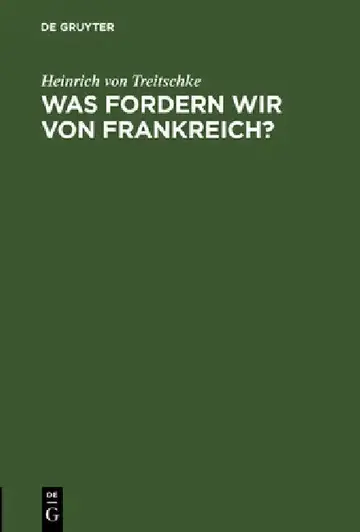 Cover of Was fordern wir von Frankreich?