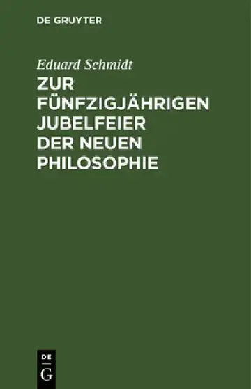 Cover of Zur Fünfzigjährigen Jubelfeier Der Neuen Philosophie