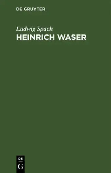Cover of Heinrich Waser