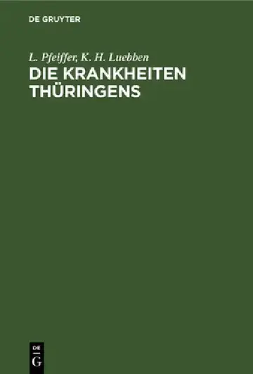 Cover of Die Krankheiten Thüringens