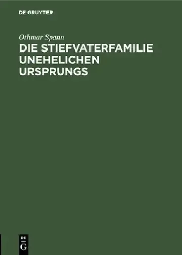 Cover of Die Stiefvaterfamilie unehelichen Ursprungs
