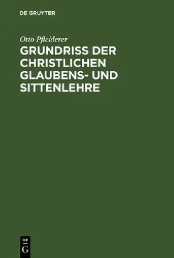 Cover of Grundriss der christlichen Glaubens- und Sittenlehre