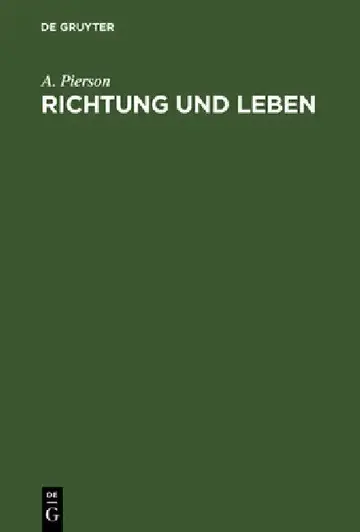 Cover of Richtung und Leben