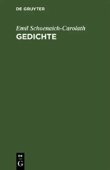 Cover of Gedichte