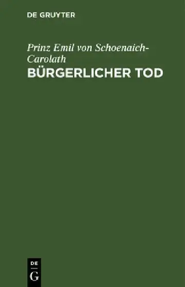 Cover of Bürgerlicher Tod