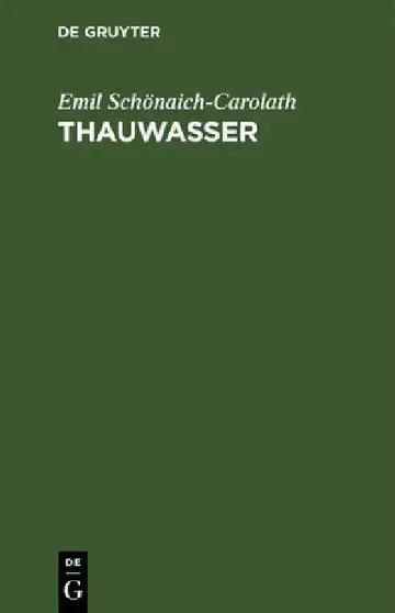 Cover of Thauwasser