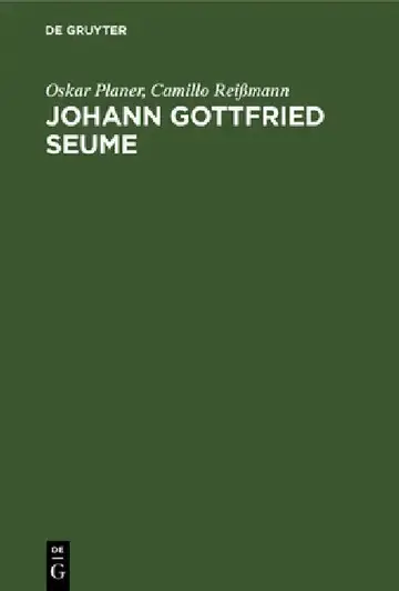 Cover of Johann Gottfried Seume