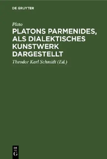 Cover of Platons Parmenides, als dialektisches Kunstwerk dargestellt