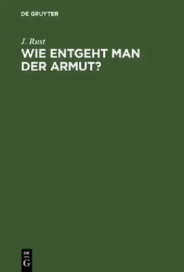 Cover of Wie entgeht man der Armut?