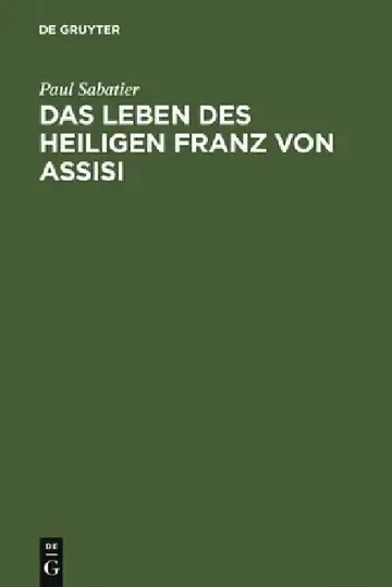 Cover of Das Leben des heiligen Franz von Assisi