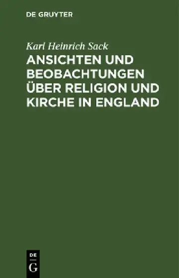 Cover of Ansichten und Beobachtungen über Religion und Kirche in England