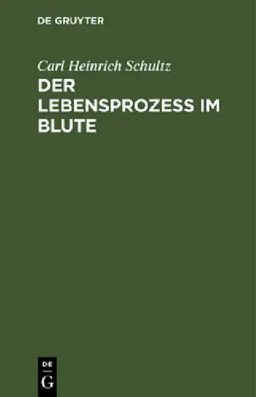 Cover of Der Lebensprozess im Blute