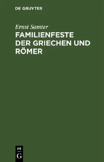 Cover of Familienfeste der Griechen und Römer