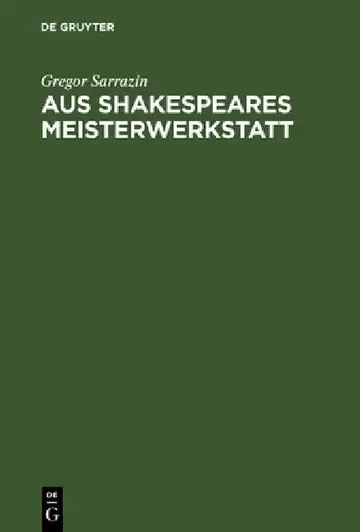 Cover of Aus Shakespeares Meisterwerkstatt