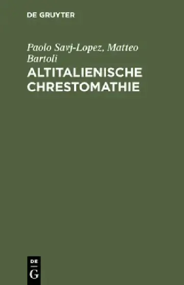 Cover of Altitalienische Chrestomathie