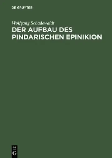 Cover of Der Aufbau des Pindarischen Epinikion