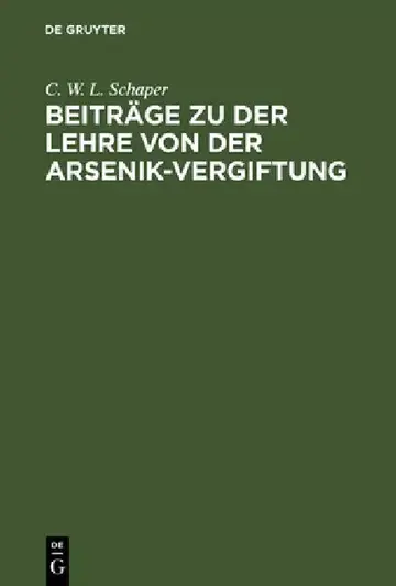 Cover of Beiträge Zu Der Lehre Von Der Arsenik-Vergiftung