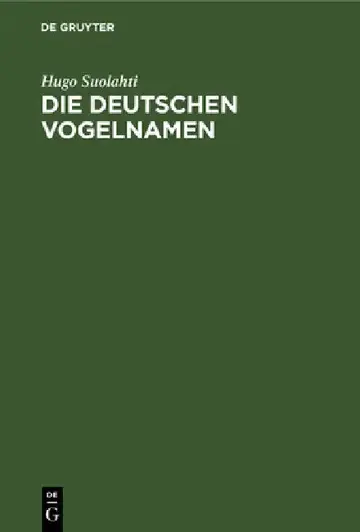 Cover of Die Deutschen Vogelnamen
