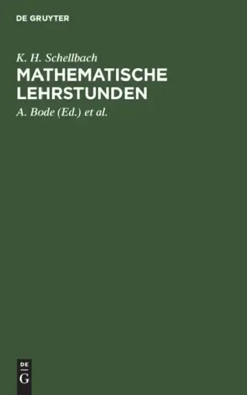 Cover of Mathematische Lehrstunden