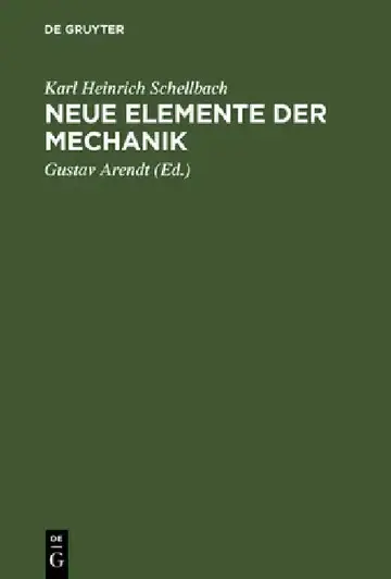 Cover of Neue Elemente der Mechanik