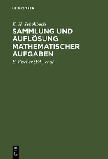 Cover of Sammlung und Auflösung mathematischer Aufgaben
