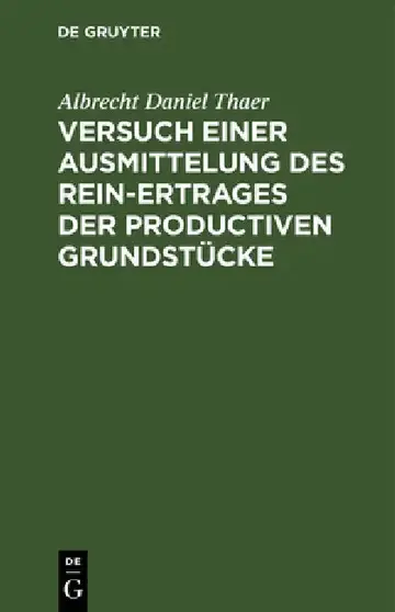 Cover of Versuch einer Ausmittelung des Rein-Ertrages der productiven Grundstücke
