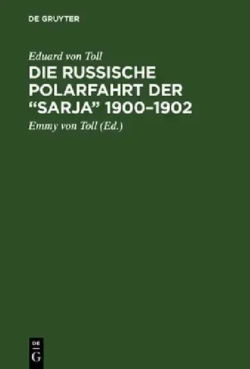 Cover of Die russische Polarfahrt der "Sarja" 1900-1902
