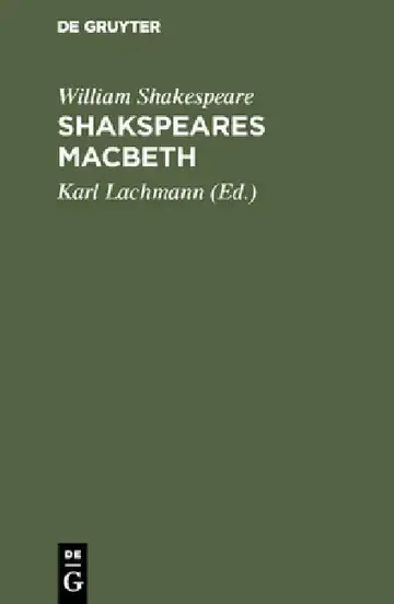 Cover of Shakspeares Macbeth