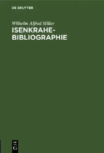 Cover of Isenkrahe-Bibliographie