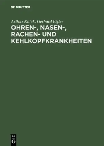 Cover of Ohren-, Nasen-, Rachen- und Kehlkopfkrankheiten