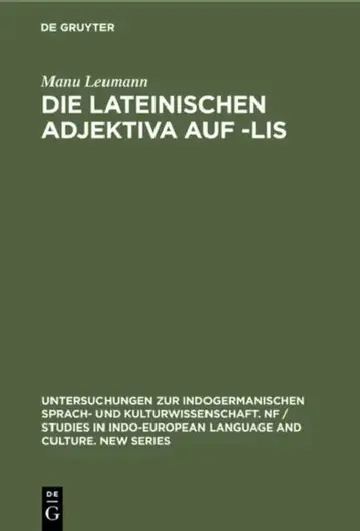 Cover of Die Lateinischen Adjektiva Auf -Lis