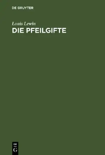 Cover of Die Pfeilgifte