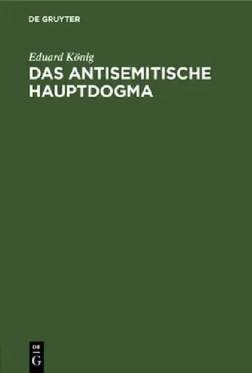 Cover of Das Antisemitische Hauptdogma